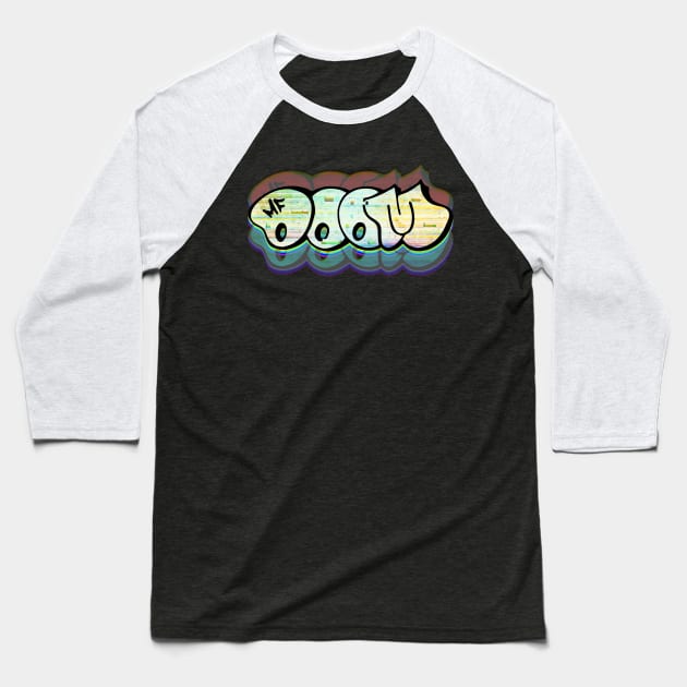 Glitch Doom Baseball T-Shirt by Luba